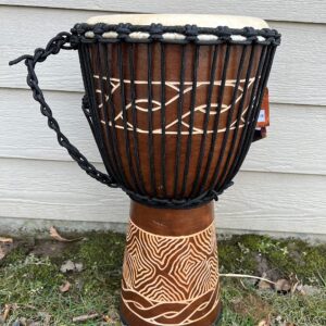 Djembe Standard linecarv, 24" tall, 12" head, NK047