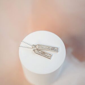 AJ's Collection Personalized Necklace Open Double Sterling Silver or 14k Gold Plate over Sterling Silver (18)