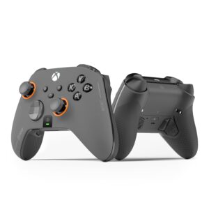 scuf instinct pro performance series wireless xbox controller - remappable back paddles - instant triggers - xbox series x|s, xbox one, pc and mobile - steel gray