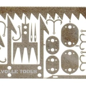 Stilvolle Tools Survival Card Tool Hook Size That Contains The 12 Features to Help Survival Card 12 Survival time to Card Size, Hook Small, Arrowhead A, Arrowhead B, (Silver)