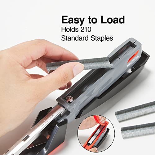 Staples 1798852 One-Touch Desktop Stapler Full-Strip Capacity Gray/Black/Red (44425)