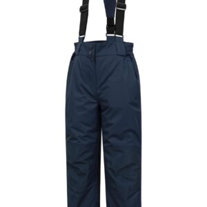 Mountain Warehouse Kids Winter Snow Pants, Reinforced Knees -Boys & Girls Ski Salopette Dark Blue 7-8 Years