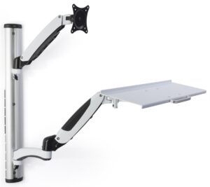 displays2go monitor desk mount stands, aluminum, adjustable height – silver (vmsswwma27)