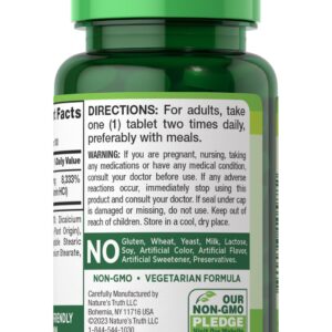 Nature's Truth Vitamin B1 100mg (Thiamine) | 100 Count | Vegetarian, Non-GMO & Gluten Free Supplement