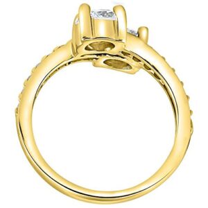 P3 POMPEII3 1 Carat Forever Us 2 Stone Diamond Ring 10K Yellow Gold - Size 7