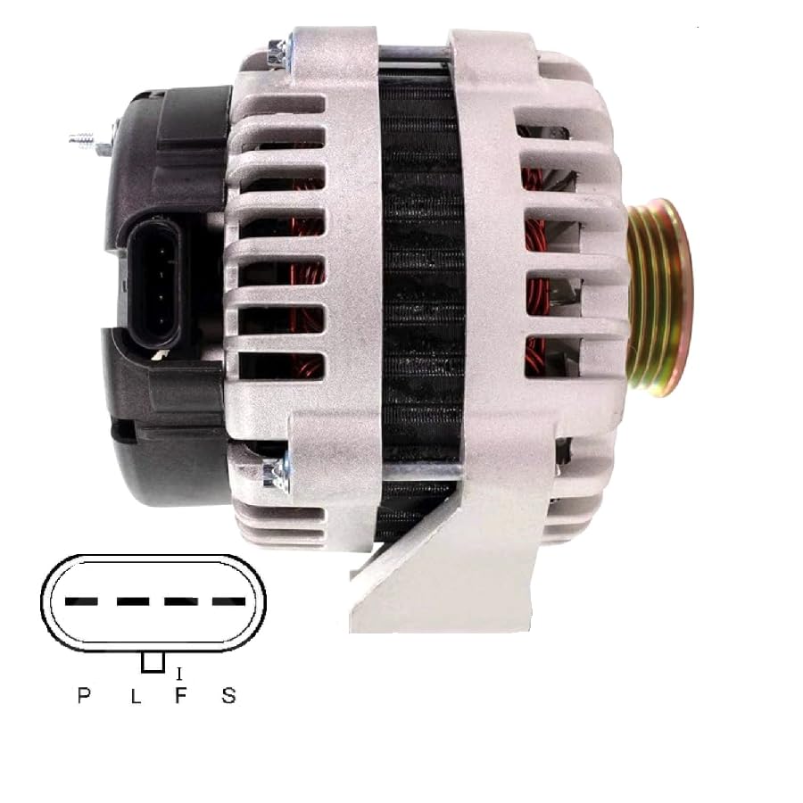 NEW 250 AMP HIGH OUTPUT ALTERNATOR FITS VARIOUS CHEVY TRUCKS SILVERADO SUBURBAN 2002-2006 4.3L 4.8L 5.3L 5.7L 6.0L 6.5L 6.6L 8.1L WITH 4 PIN REGULATOR PLUG CONNECTOR ONLY!