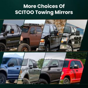 SCITOO Towing Mirror 2004-2006 for Ford for F-150 Rear View Mirror Automotive Exterior Mirror with Power Heated Front LED Signals (Passenger Side)