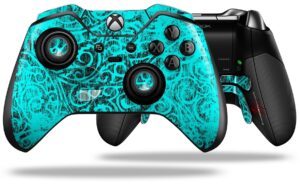 folder doodles neon teal - wraptorskinz decal style vinyl skin wrap compatible with xbox one elite wireless controller (controller not included)