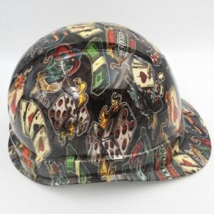 Wet Works Imaging Customized Pyramex Cap Style Wicked Gambler Lucky 7 Hard Hat with Ratcheting Suspension