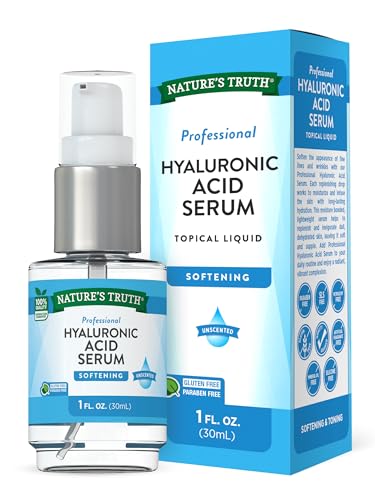 Nature's Truth Hyaluronic Acid Serum for Skin | 1 fl oz | Topical Liquid