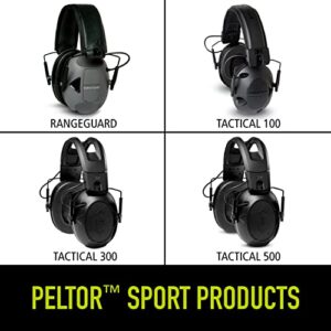 Peltor Sport Tactical 500 Smart Electronic Hearing Protector, Bluetooth Wireless Ear Muffs, NRR 26 dB, Bluetooth Headphones With Recessed Microphone, Ideal For Range, Shooting & Hunting (TAC500-OTH)