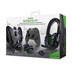 dreamGEAR 8 in 1 Gamers Kit for XBOXONE: Includes Charging dock/USB/Gaming Headset/Protective Covers and (2) 800 mah Rechargeable batteries (6631)