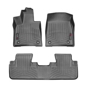 WeatherTech Custom Fit FloorLiners for Lexus RX Hybrid, RX - 1st & 2nd Row (44886-1-2), Black