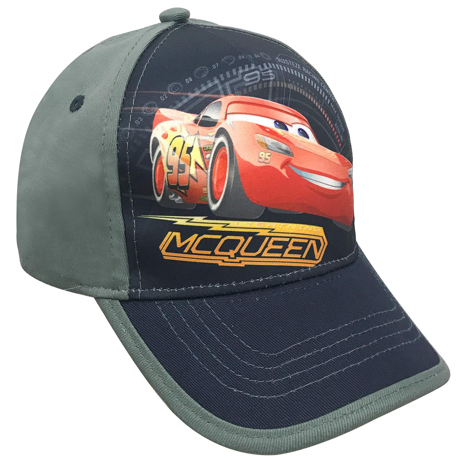 Disney Pixar Lightning McQueen Cars Grey Boys Baseball Cap Age 4-7