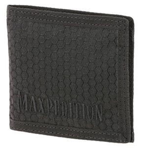 maxpedition bfw bi fold wallet, black, 9x0.125x4