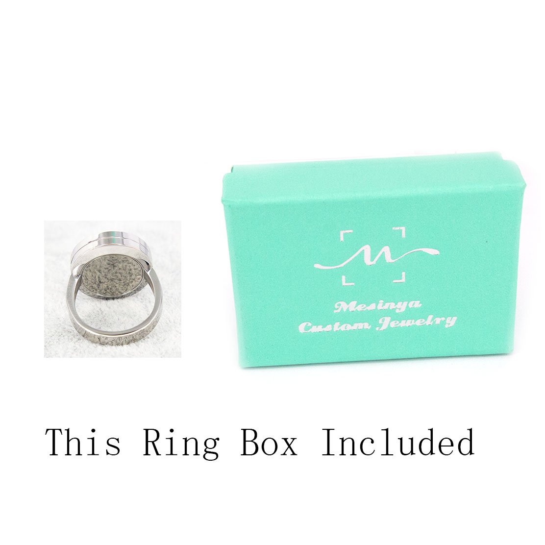 MESINYA New Flower Aromatherapy Ring/ 316L s.Steel Essential Oils Diffuser Locket Ring (Size 9)