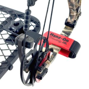 my bow buddy regular hang-on buddy tree stand bow holder | steel bow holder for tree stand with rubber grip | works as a compound or crossbow stand | bow holder archery stand with quick attach knobs