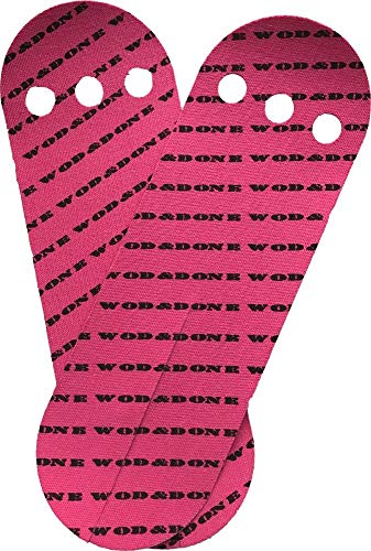 WOD and Done Grips and Hook Grip Bundle - Pink 10 Grips / 12 Hook - Self Adhesive - Skin Tight - Chalk and Sweat Friendly