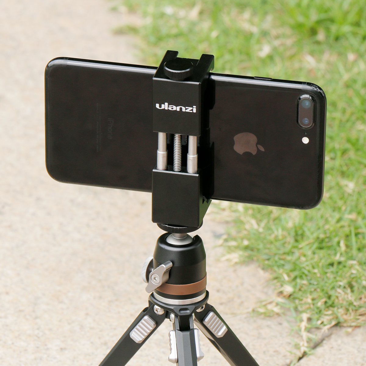 ULANZI Aluminum Phone Tripod Mount with Cold Shoe Mount, Smartphone Video Rig Tripod Mount Adapter for iPhone 11 Pro Max XS X 8 Plus Samsung Galaxy Google Pixel OnePlus One Sony Mobile Phones