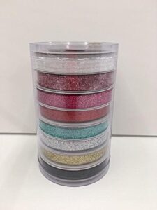 celebrate it- ribbon - value pack (set of 8) (glitter & assorted color) 32yd