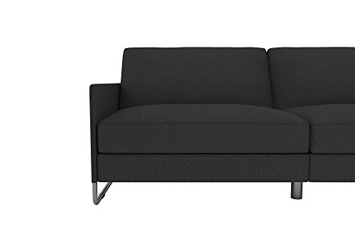 DHP Pembroke Convertible Futon Sofa Bed, Grey Linen