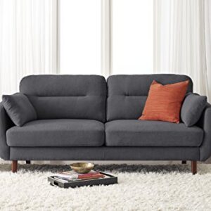 Serta Sierra Living Room Sofas Modern Design Microfiber Upholstered Couch Ideal for Smaller Spaces, 61" Loveseat, Slate Gray