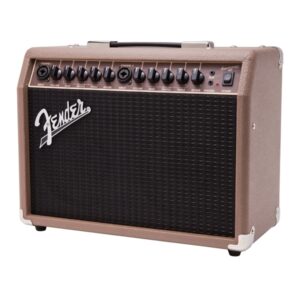 Fender Acoustasonic Guitar Amp for Acoustic Guitar, 40 Watts, with 2-Year Warranty 2x6.5 Inch Speakers, Chorus Effect, Dual Front-panel Inputs, 9.8Dx17.6Wx15.5H Inches, Brown/Wheat