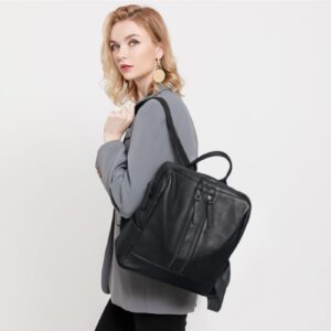 S-ZONE Women Genuine Leather Backpack Casual Convertible Shoulder Bag Purse