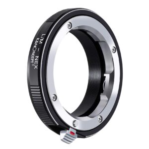 K&F Concept LM to NEX Adapter Compatible with Leica M Lens to Sony Alpha Nex E-Mount Camera Lens Mount Adapter