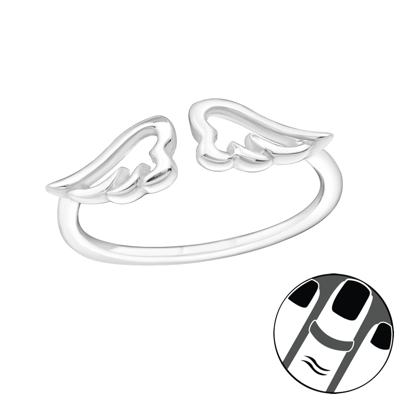 ICYROSE 925 Sterling Silver set of 3 Above Knuckle Ring Mid Finger Top 267 201 203