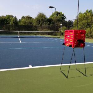 Tourna Ballport Deluxe Tennis Ball Hopper with Wheels - Blue