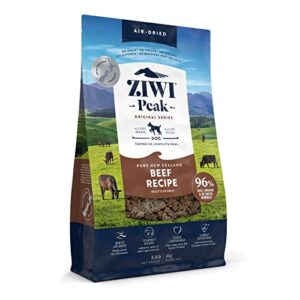 ziwi peak air-dried dog food – all natural, high protein, grain free and limited ingredient with superfoods, beef, 8.8 pound (pack of 1)