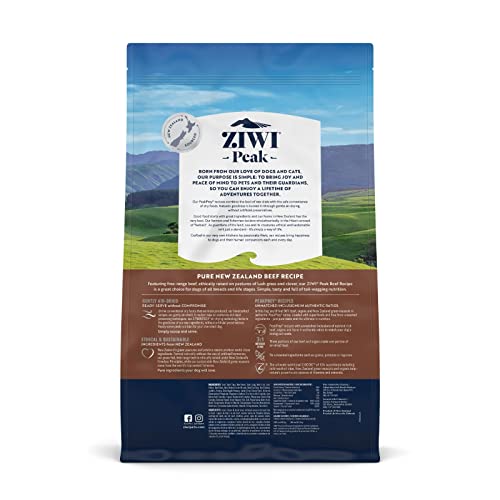 ZIWI Peak Air-Dried Dog Food – All Natural, High Protein, Grain Free and Limited Ingredient with Superfoods, Beef, 8.8 Pound (Pack of 1)