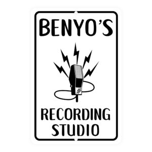 Pattern Pop Personalized Singer Recording Studio Metal Room Sign (8x12 Inches)