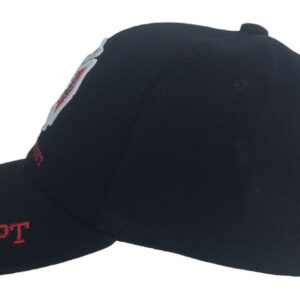 Fire Department First in Last Out Cap - Firefighter Gift - Embroidered Hat (Black)