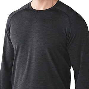 Lululemon Mens Metal Vent Tech Long Sleeve Shirt (Deep Coal Black, L)