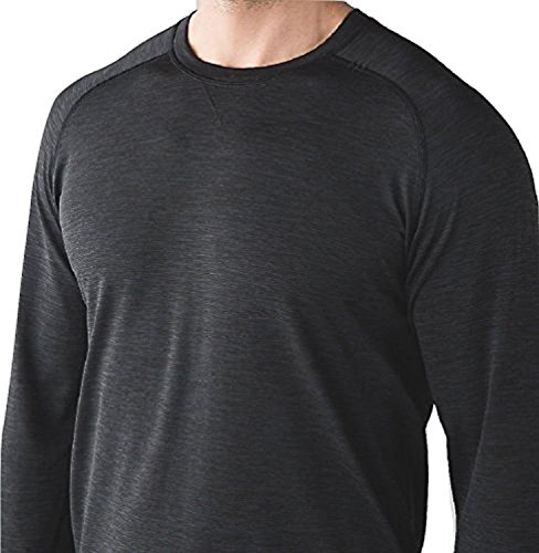 Lululemon Mens Metal Vent Tech Long Sleeve Shirt (Deep Coal Black, L)