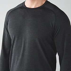 Lululemon Mens Metal Vent Tech Long Sleeve Shirt (Deep Coal Black, L)