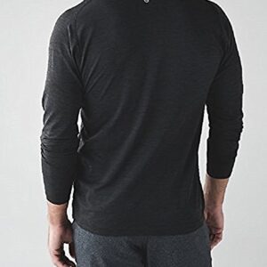 Lululemon Mens Metal Vent Tech Long Sleeve Shirt (Deep Coal Black, L)