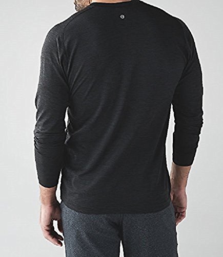 Lululemon Mens Metal Vent Tech Long Sleeve Shirt (Deep Coal Black, L)