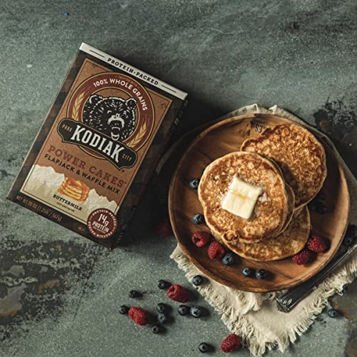 Kodiak Cakes Power Cakes All Natural Non GMO Protein Pancake/Flapjack/Waffle Mix, Buttermilk, 20 Ounce