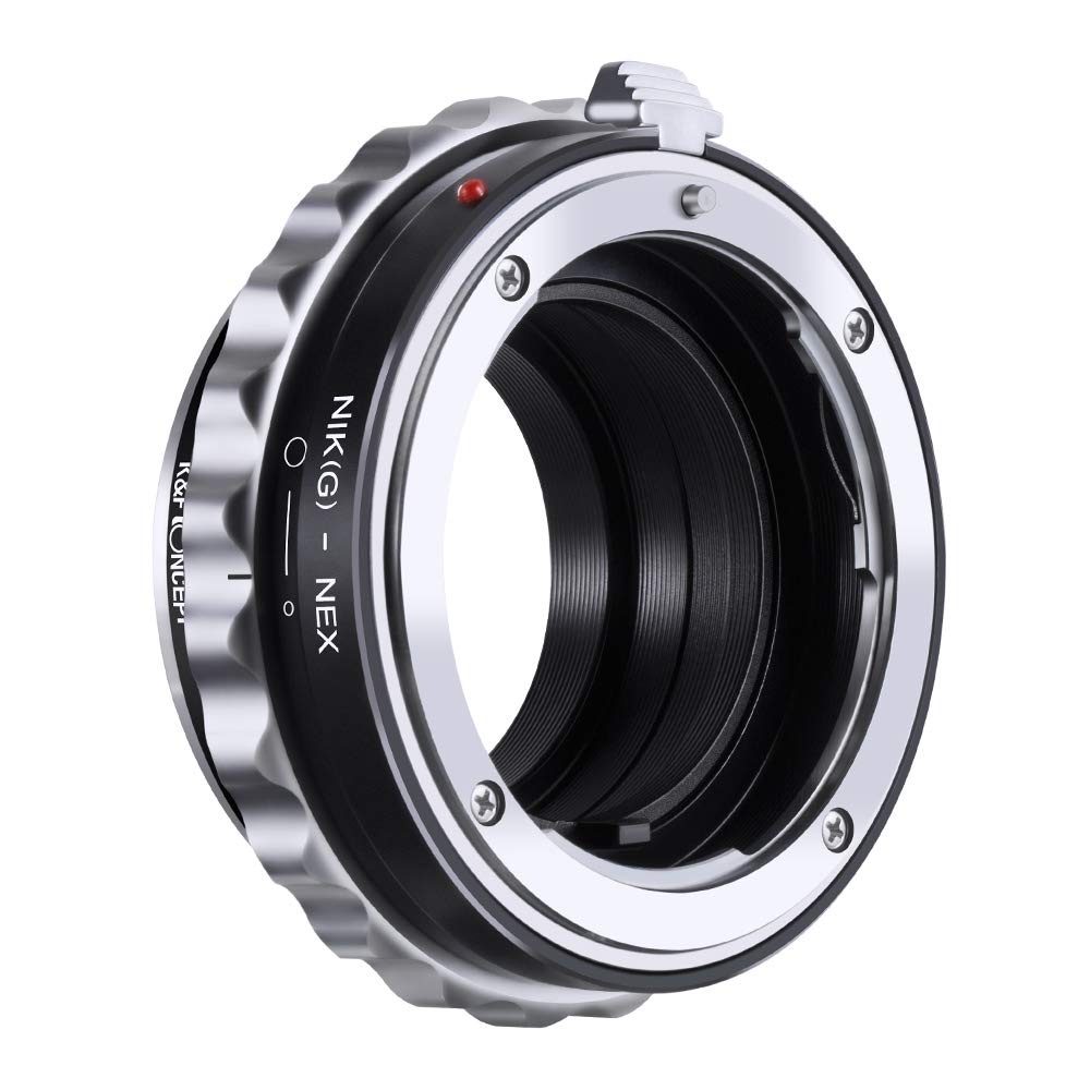 K&F Concept Lens Mount Adapter Compatible with Nikon G AF-S F AIS AI Nikkor F Mount G-Type D/SLR Lens to Sony Alpha E-Mount NEX Camera Compatible with Sony Alpha A7,A6000,A6300,A6500,A5000,A5100