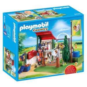 playmobil horse grooming station building set