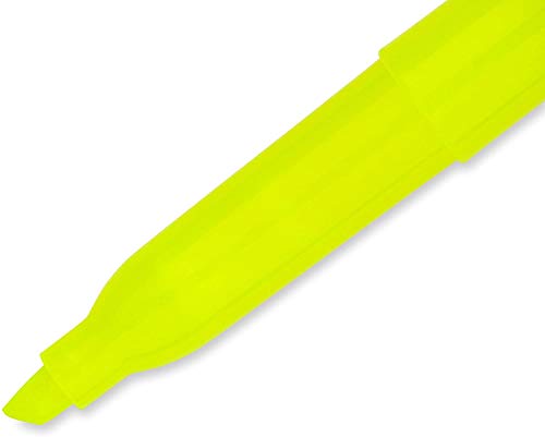 Sharpie Pocket Highlighters, Chisel Tip, Fluorescent Yellow, 36 Count