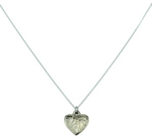 8 wedding anniversary 100% bronze hammered heart pendant