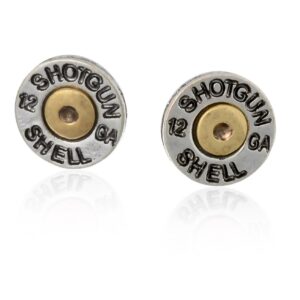 pammyj two-tone simulated bullet shotgun shell post earrings