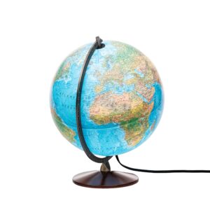 Replogle Odessa - Blue Ocean 2-way Map, Illuminated World Globe, Raised Relief, Up-to-Date Cartography, Made in USA(12"/30cm diameter)