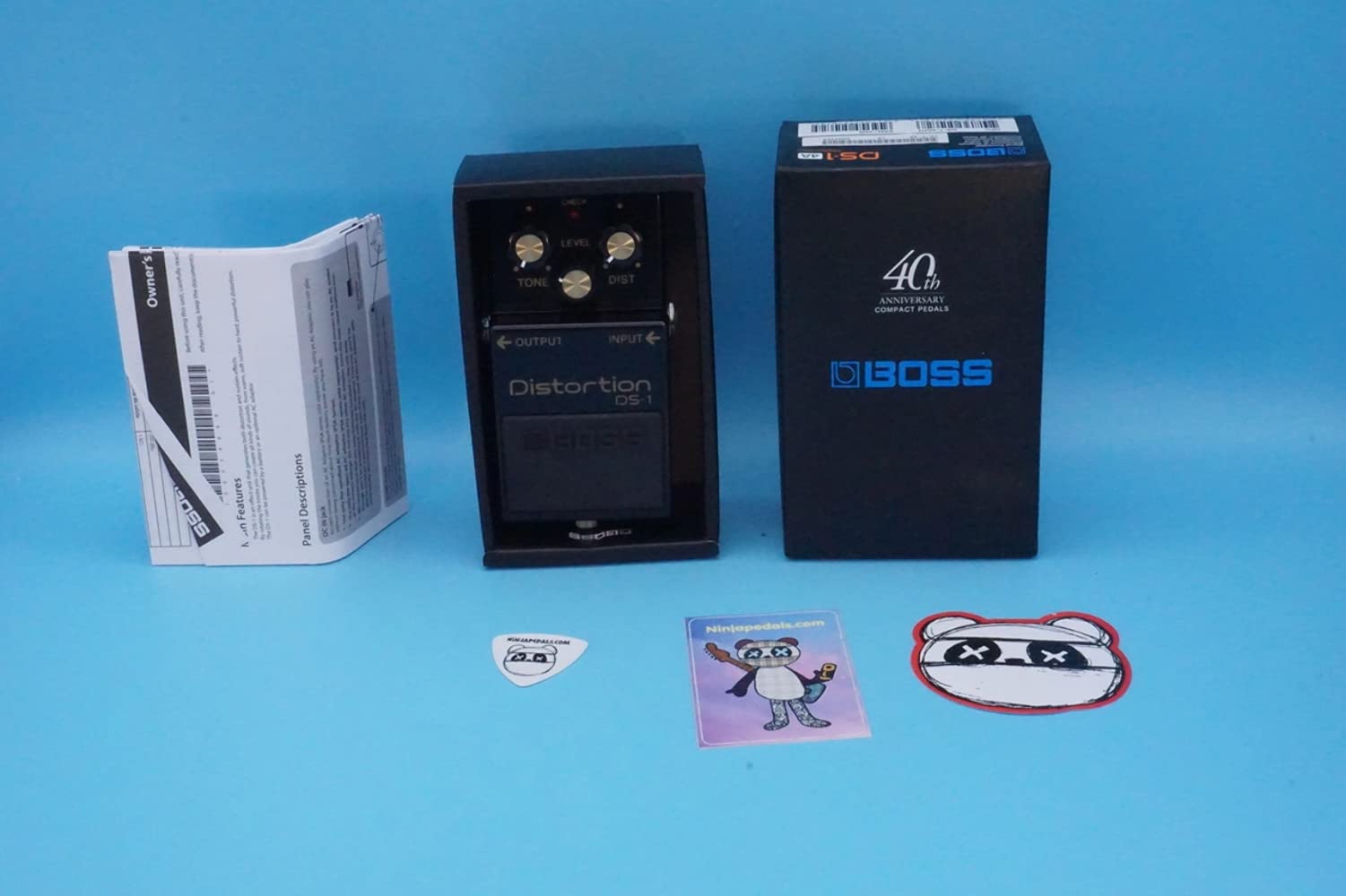 BOSS DS-1 Distortion Guitar Pedal, Black, 40th Anniversary Limited Edition