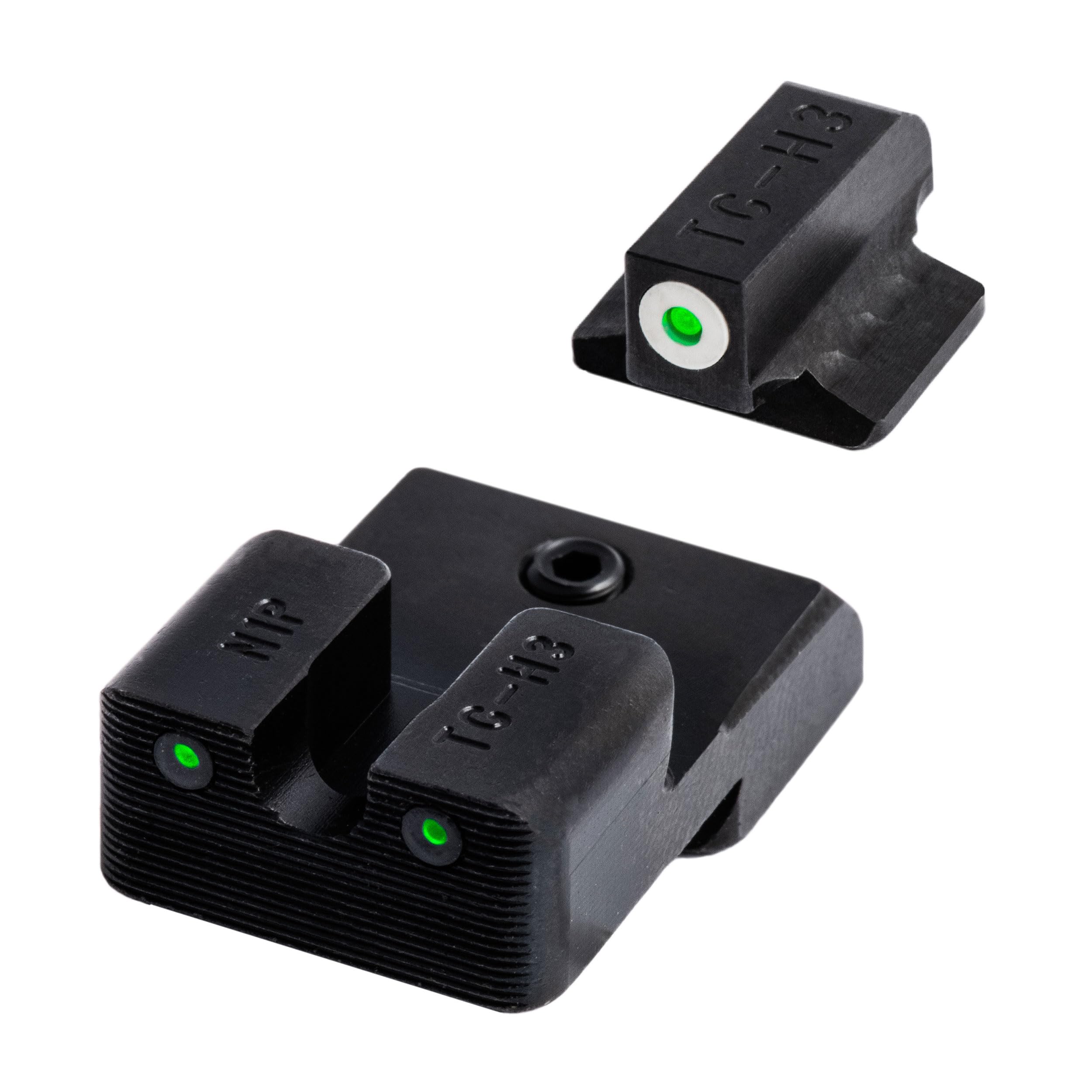 TRUGLO Tritium Pro Glow-in-the-Dark Handgun Night Sights for 1911 Pistols, 260 Front / 450 Rear, Black