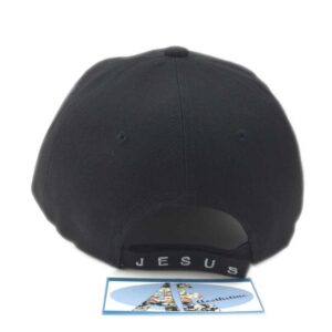 Aesthetinc 3D Embroidery Christian Bible Verse Man of Faith Jesus Christ Church Religious Cap Hat Visor (Man of Faith BK)